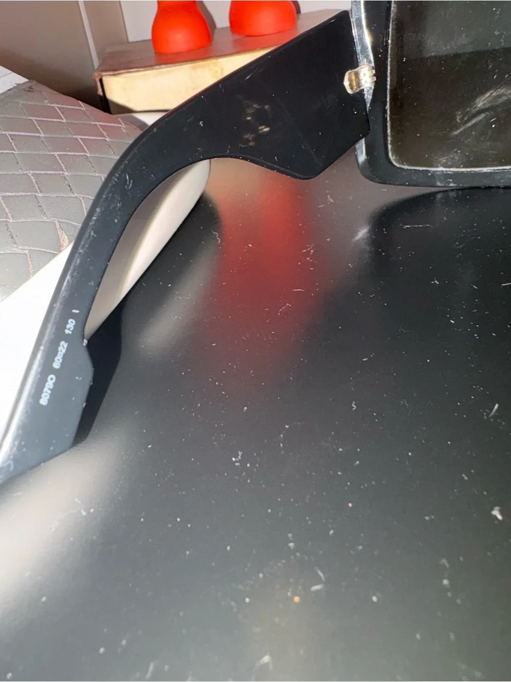 Dior Men's Black Shield Sunglasses with Gold Nose Pads